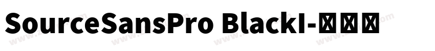 SourceSansPro BlackI字体转换